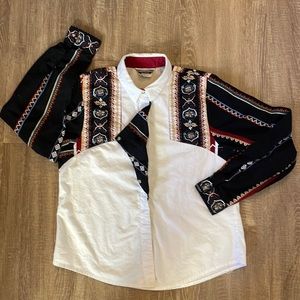 Vintage Western Shirt Rockies Colorado Made in USA Rodeo Button Up